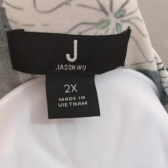 Jason Wu women's lace front v-neck floral knit top - Picture 4 of 8